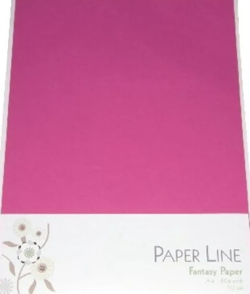 Karton - A4 - Pink - 10 Ark - 180 G - Fantasy Paper - Paper Line