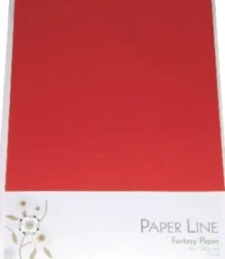 Karton - A4 - Rød - 10 Ark - 180 G - Fantasy Paper - Paper Line