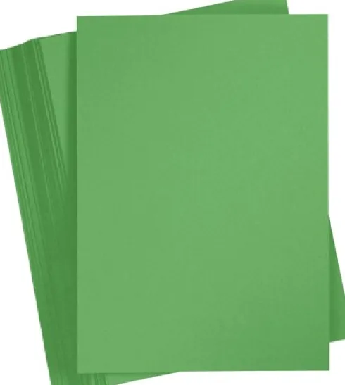 Karton - A4 - 210X297 MM - 180 G - Græsgrøn - 100 Stk