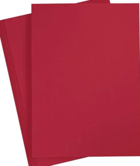 Karton - A4 - 210X297 MM - 180 G - Julerød - 20 Stk