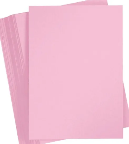 Karton - A4 - 210X297 MM - 180 G - Lys Pink - 100 Stk