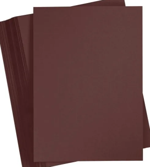 Karton - A4 - 210X297 MM - 180 G - Mørk Brun - 100 Stk