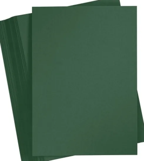 Karton - A4 - 210X297 MM - 180 G - Mørk Grøn - 100 Stk