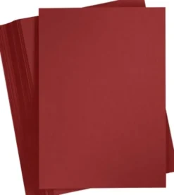 Karton - A4 - 210X297 MM - 180 G - Mørk Rød - 100 Stk