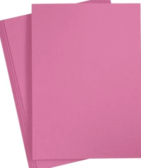 Karton - A4 - 210X297 MM - 220 G - Pink - 10 Stk