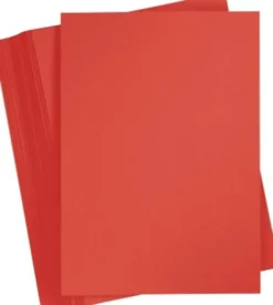 Karton - A4 - 210X297 MM - 180 G - Rød - 100 Stk