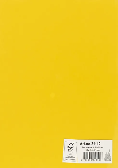 Karton - A4 - 210X297 MM - 180 G - Solgul - 20 Stk