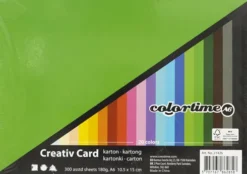 Karton - Farvet - A6 - Forskellige Farver - 300 Ark