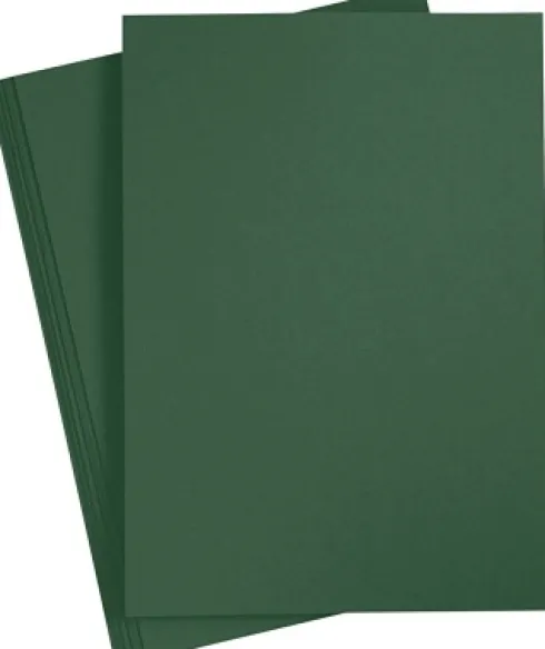 Karton - Farvet - A4 - 210X297 MM - 180 G - Mørk Grøn - 20 Ark
