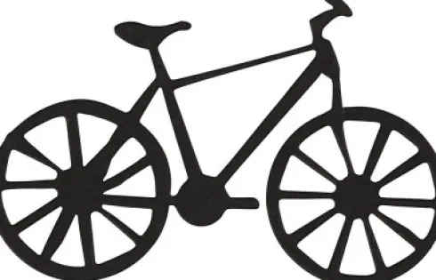 Kartonmærkat - Cykel - Str. 77X48 MM - Sort - 10 Stk