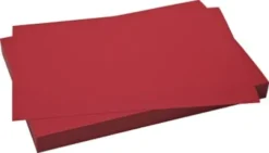 Karton - 50X70 CM - 270 G - Julerød - 10 Ark