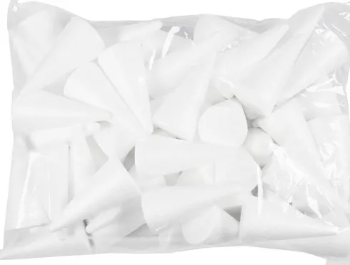 Kegle - H 11 CM - Ø 5,5 CM - Hvid - 50 Stk