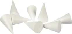 Kegle - H 11 CM - Ø 5,5 CM - Hvid - 50 Stk