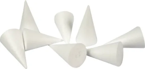 Kegle - H 11 CM - Ø 5,5 CM - Hvid - 50 Stk