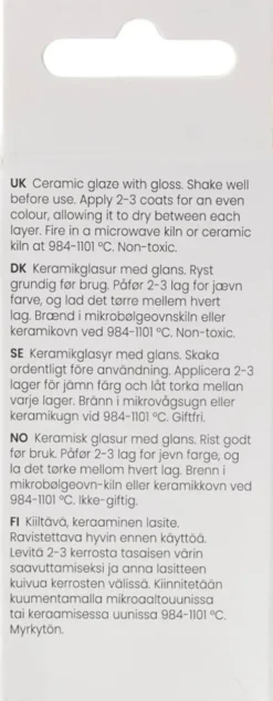 Keramik Glasur - 984-1101 C - Dækkende - Art Grey - 60 ML