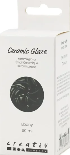Keramik Glasur - 984-1101 C - Dækkende - Ebony - 60 ML