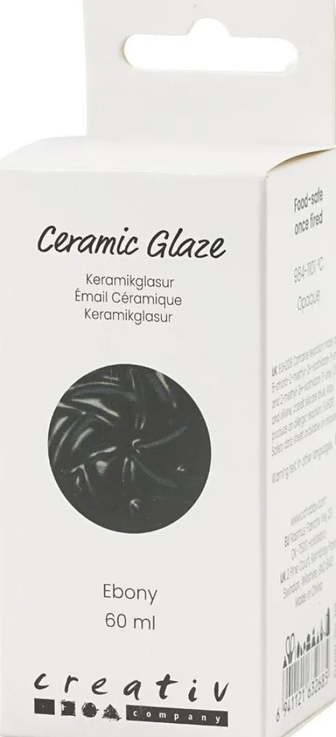 Keramik Glasur - 984-1101 C - Dækkende - Ebony - 60 ML