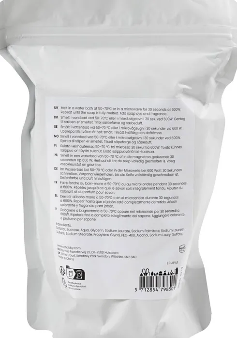 Klar Sæbemasse - Granulat - 500 G