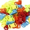 Kliklås - L 29 MM - B 15 MM - Hulstr. 3X11 MM - Assorterede Farver - 100 Stk