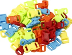 Kliklås - L 29 MM - B 15 MM - Hulstr. 3X11 MM - Assorterede Farver - 100 Stk