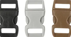 Kliklås - L 29 MM - B 15 MM - Hulstr. 3X11 MM - Sort - Brun - Grå - 100 Stk