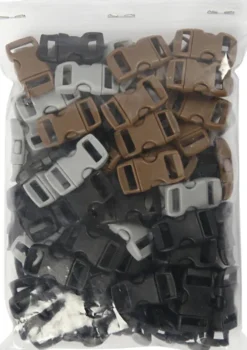 Kliklås - L 29 MM - B 15 MM - Hulstr. 3X11 MM - Sort - Brun - Grå - 100 Stk