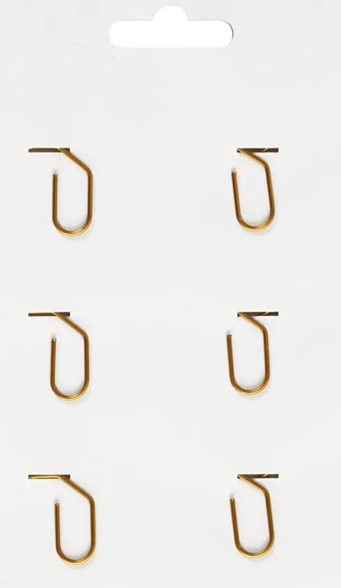 Klips - Hjerte - Str. 30X20 MM - Guld - 6 Stk