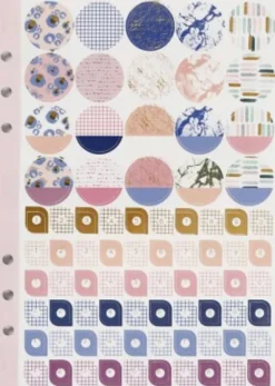 Klistermærkebog Til Bullet Journal Og Planner - Lilla - 578 Stk