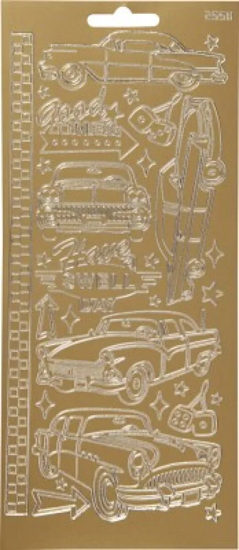 Klistermærker - Biler - Guld