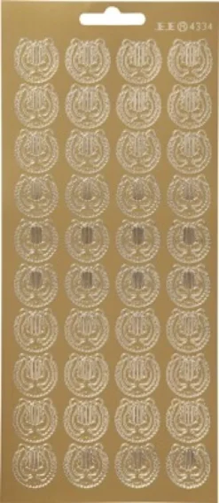 Klistermærker - Lyre - Guld