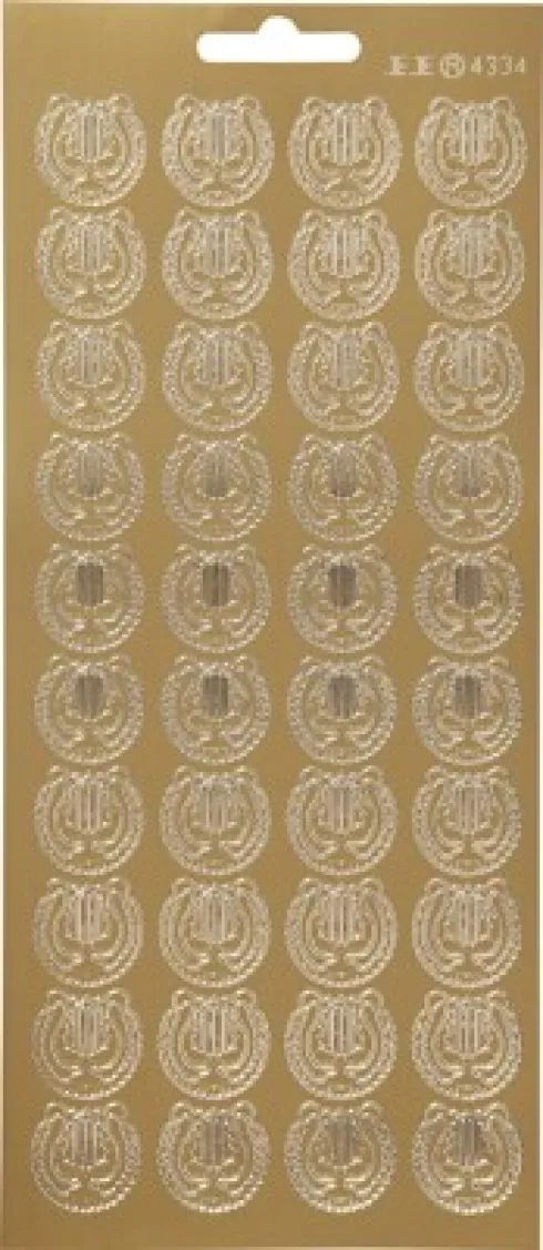 Klistermærker - Lyre - Guld