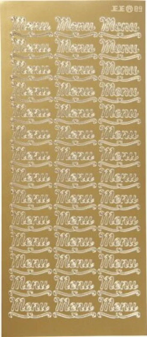 Klistermærker - Menu - Guld