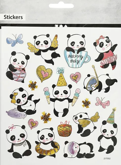 Klistermærker - Pandaer