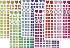 Klistermærker Til Mosaik - 10 Ark - Assorteret