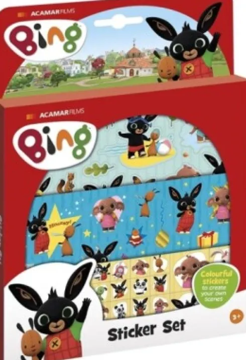 Klistermærke Sæt - 3 Ark - Bing Kanin