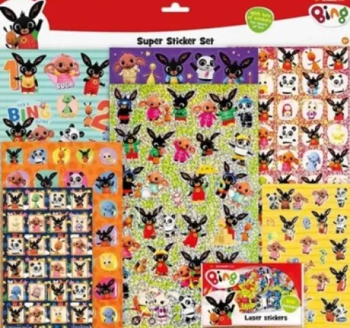 Klistermærke Sæt - Super Stickers Set - Bing Kanin