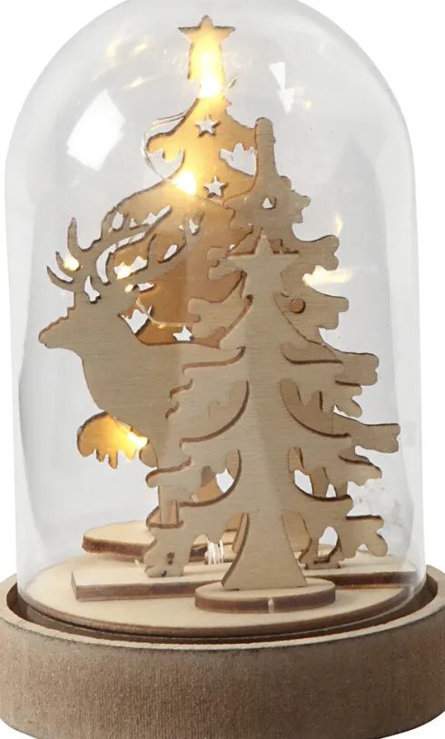 Klokke På Træfod - H 12,5 CM - Ø 8 CM