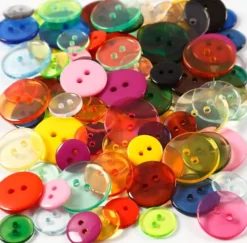 Knappe-Mix - Ø 12+18+20 MM - Assorterede Farver - 100 Stk. - 50 G