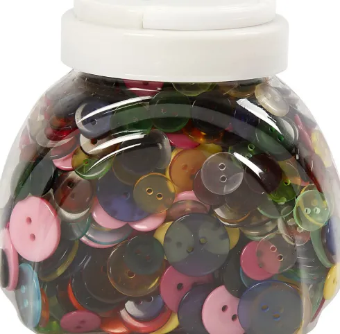 Knappe-Mix - Ø 12+18+20 MM - Assorterede Farver - 800 Stk