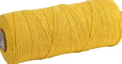 Knyttegarn - Tykkelse 1 MM - L 315 M - Tynd Kvalitet 12/12 - Gul - 220 G