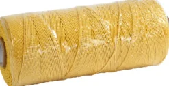 Knyttegarn - Tykkelse 1 MM - L 315 M - Tynd Kvalitet 12/12 - Gul - 220 G