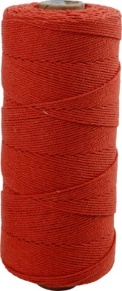 Knyttegarn - Tykkelse 1 MM - L 315 M - Tynd Kvalitet 12/12 - Rød - 220 G