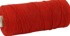 Knyttegarn - Tykkelse 1 MM - L 315 M - Tynd Kvalitet 12/12 - Rød - 220 G