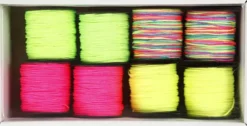 Knyttesnor - Tykkelse 1 MM - Neon Grøn - Neon Pink - Neon Gul - Neonmix - 8X28 M