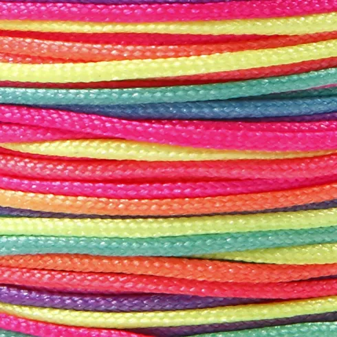 Knyttesnor - Tykkelse 1 MM - Nylon - Neonfarver - 28 M