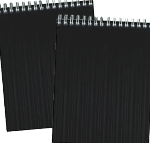 Kollegieblok A6 Linjeret Sort Pp 100 Blade - Bright Office