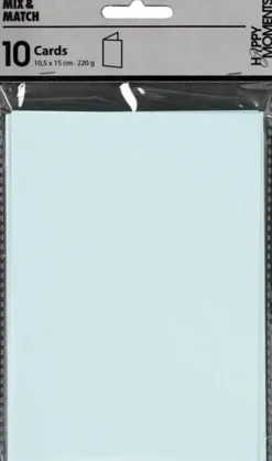 Kort - Kort Str. 10,5X15 CM - 220 G - Lyseblå - 10 Stk