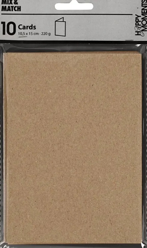 Kort - Kort Str. 10,5X15 CM - 220 G - Natur - 10 Stk