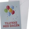 Kort Med Konvolut Balloner 11 X 17 CM - Scanseason