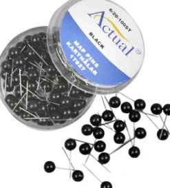 Kortnål - L 17 MM - Ø 6 MM - Sort - 100 Stk